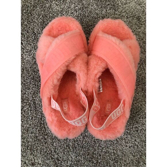 UGG Fuzzita Platform Sandal Pink Women’s Size 6 - Picture 4 of 5